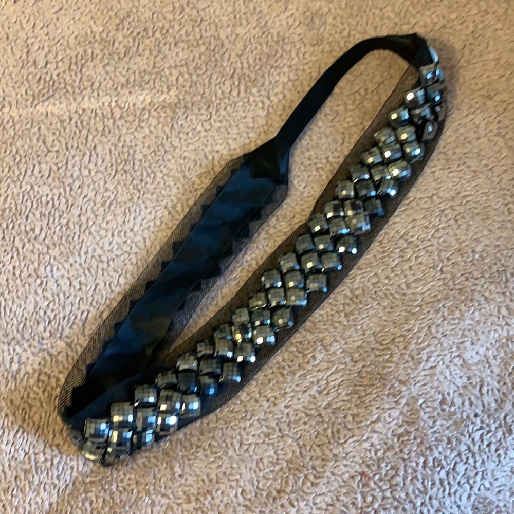 Glitzy Headband black and silver